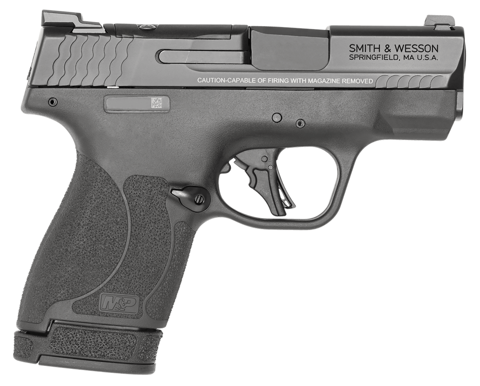 Smith & Wesson 13536 M&P Shield Plus Micro-Compact Frame 9mm Luger 13+1, 3.10" Black Armornite Steel Barrel & Optic Cut/Serrated Stainless Steel Slide, Matte Black Polymer Frame, Thumb Safety