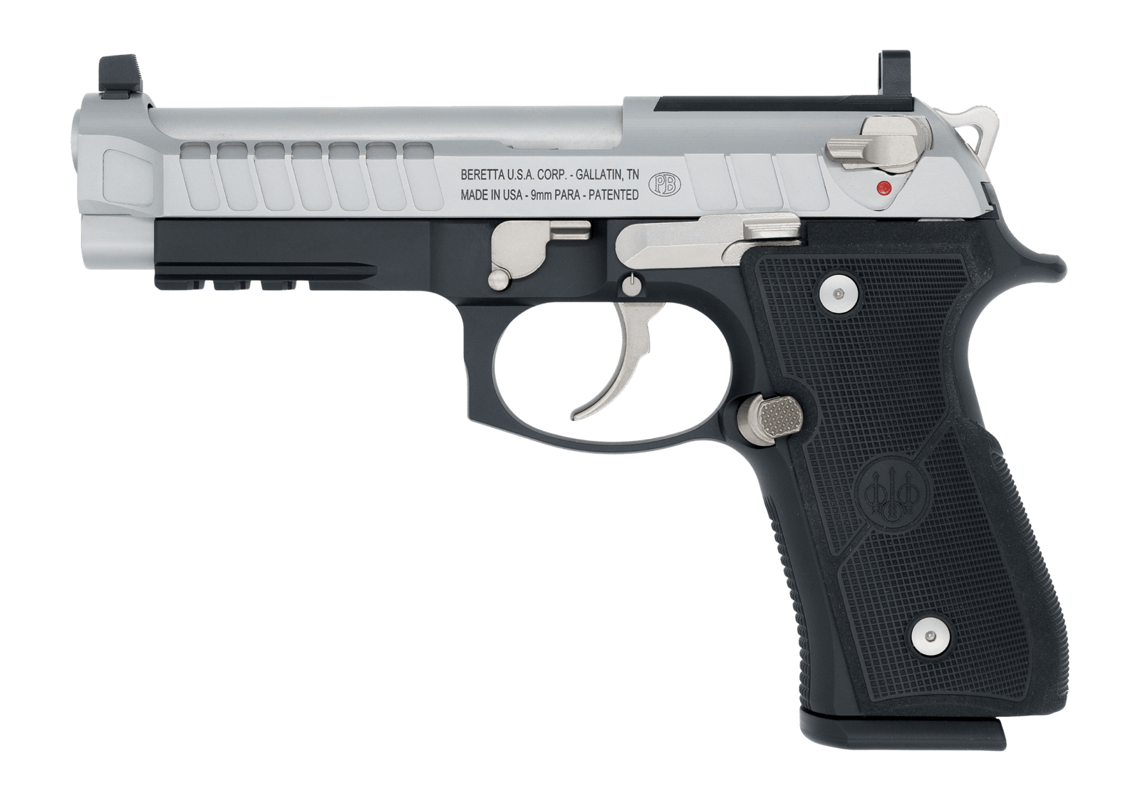 Langdon Tactical Tech 92E2TJNRR Beretta 92 Elite  Full Size Frame 9mm Luger 18+1 4.70" Stainless Steel Barrel, Inox Stainless Steel Optic Ready/Serrated Slide, Black Anodized Aluminum Frame w/Picatinn