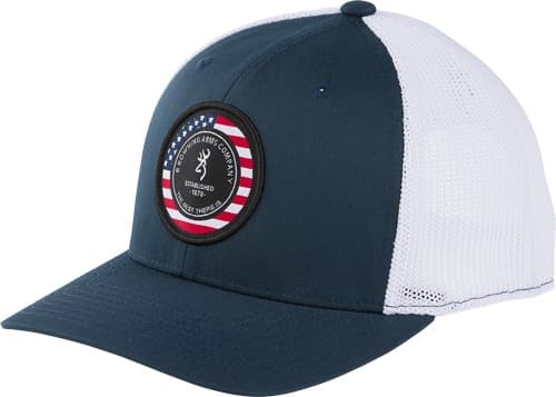 BROWNING CAP FREEDOM 110 MESH BACK CIRCLE PATCH NAVY/WHITE*