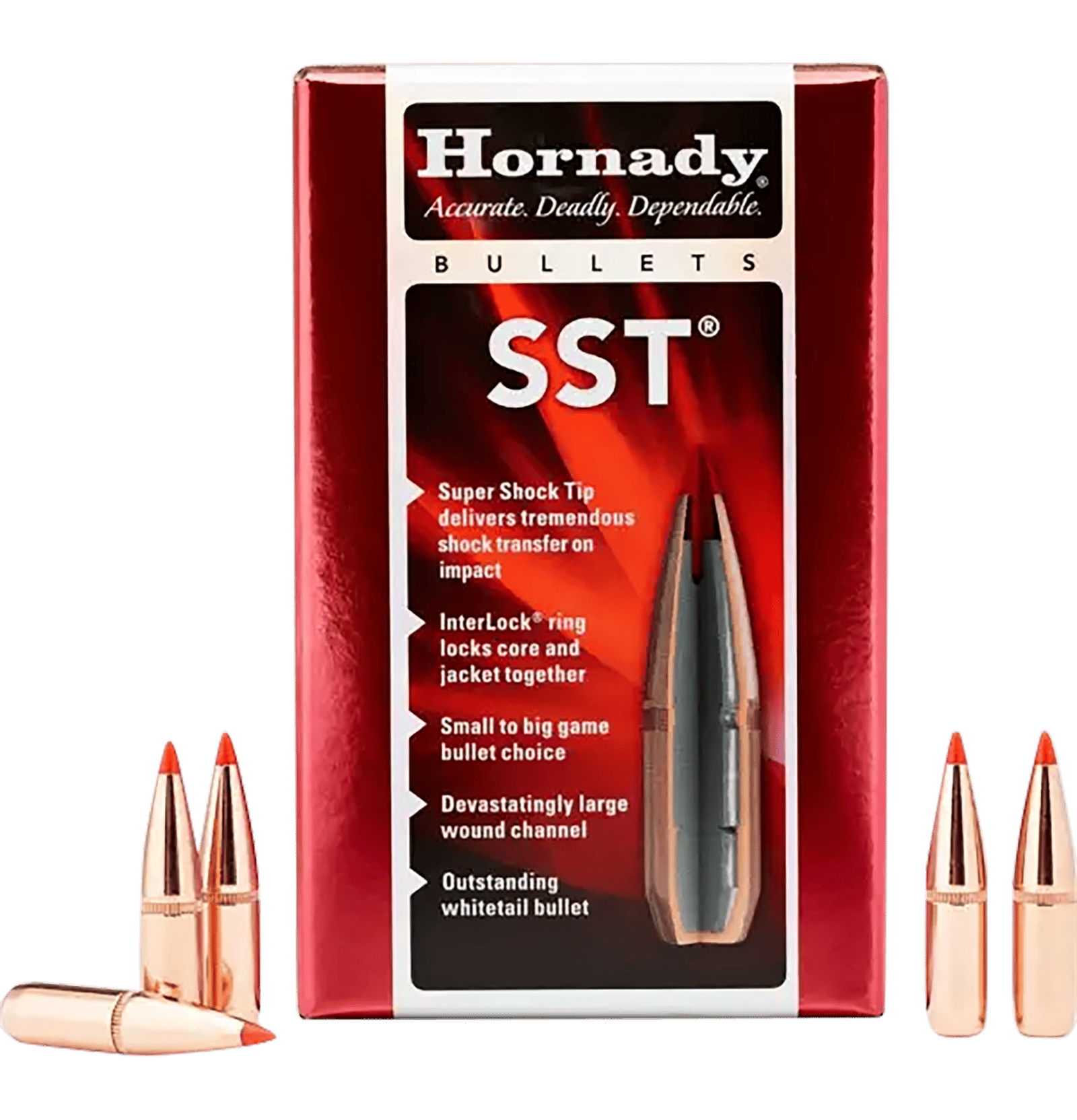 Hornady 24532 SST  6mm .243 95 gr Super Shock Tip 100 Per Box/ 25 Case