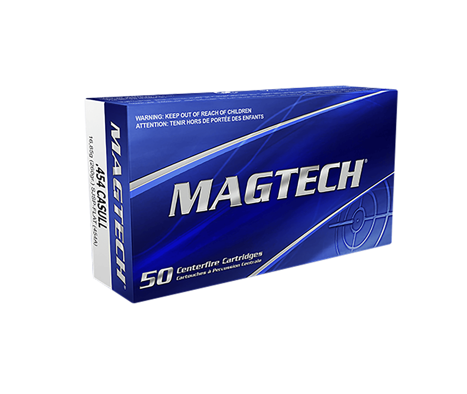Magtech 454A Range/Training  454Casull 260gr Semi Jacketed Soft Point Flat 20 Per Box/50 Case