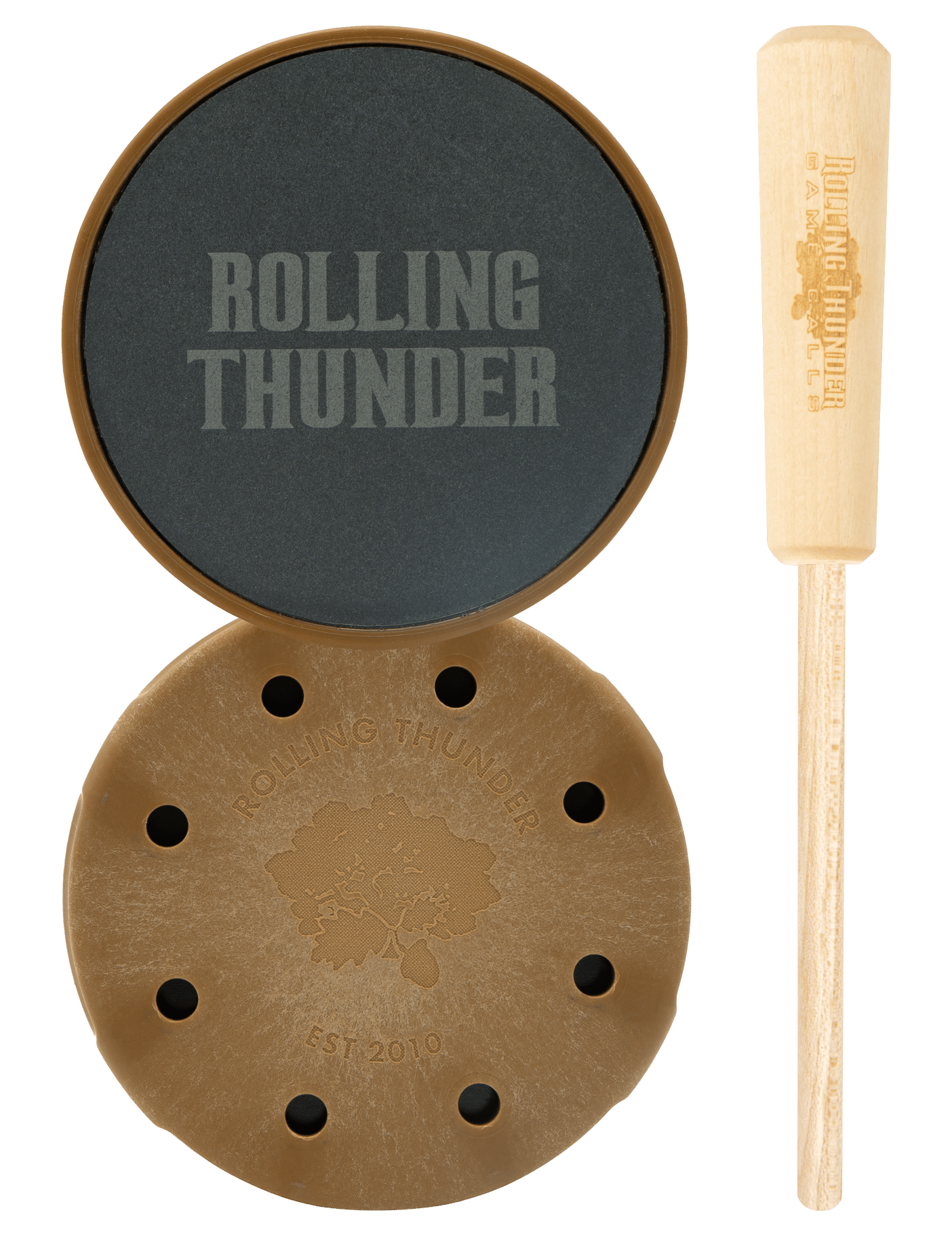 Rolling Thunder Game Call TCP-TDS Thunderdome Pot Calls & Strikers Attracts Turkey Species Hickory/Slate