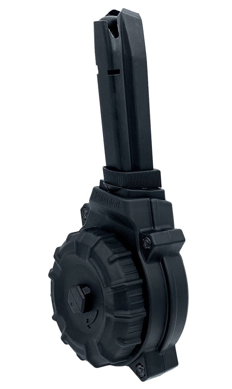 ProMag DRMA56   50rds Drum 9mm Fits Browning Hi-Power Black Polymer