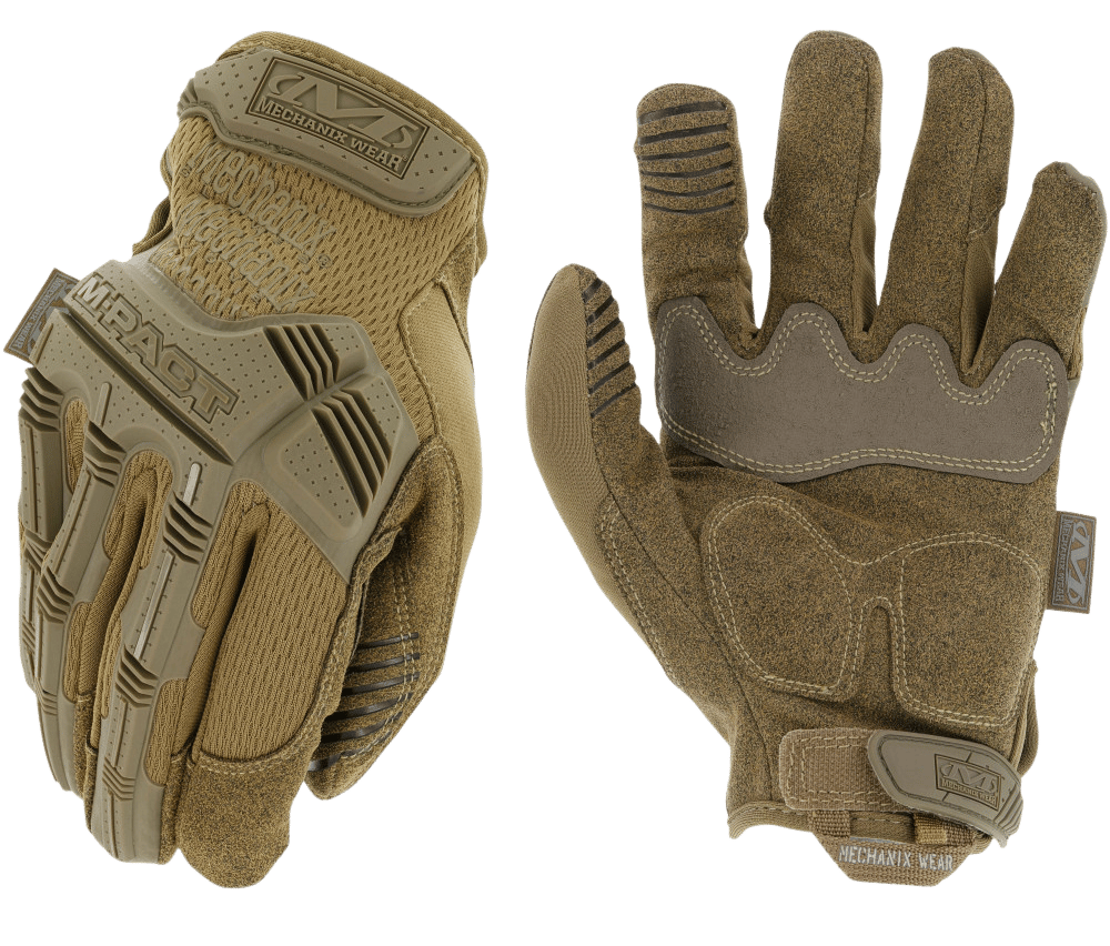 Mechanix Wear MPT72009 M-Pact  Coyote Fingerless Synthetic Leather Medium TPR Closure