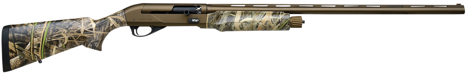 Gforce Arms GFTWO1228MO2 Two  12 Gauge Semi-Auto 3" 28" Bronze Cerakote Vent Rib Barrel, Bronze Cerakote Receiver, Adj Shim Mossy Oak Habitat Synthetic Stock