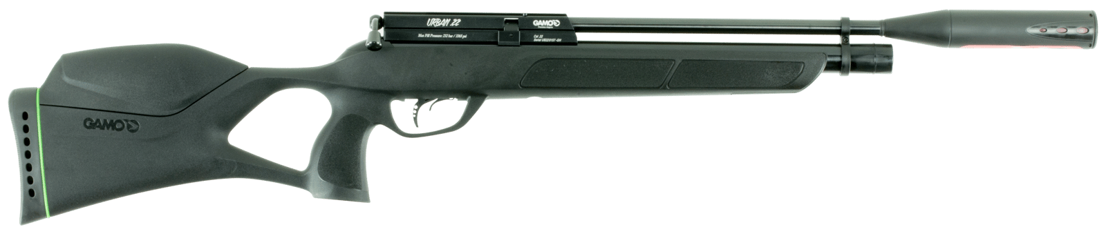 Gamo 600054 Urban PCP PCP 22 10+1 Shot Rifled Steel Hammer Forged Barrel w/Whisper Fusion, All Weather Thumbhole Stock w/Shock Wave Recoil Pad, Non-Slip Grip & Forearm