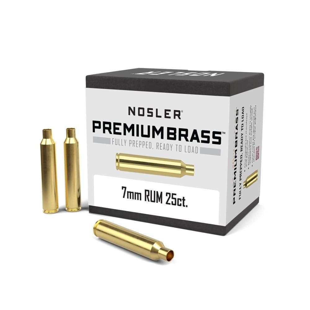 Nosler Unprimed Brass Rifle Cartridge Cases 7mm RUM 25/ct
