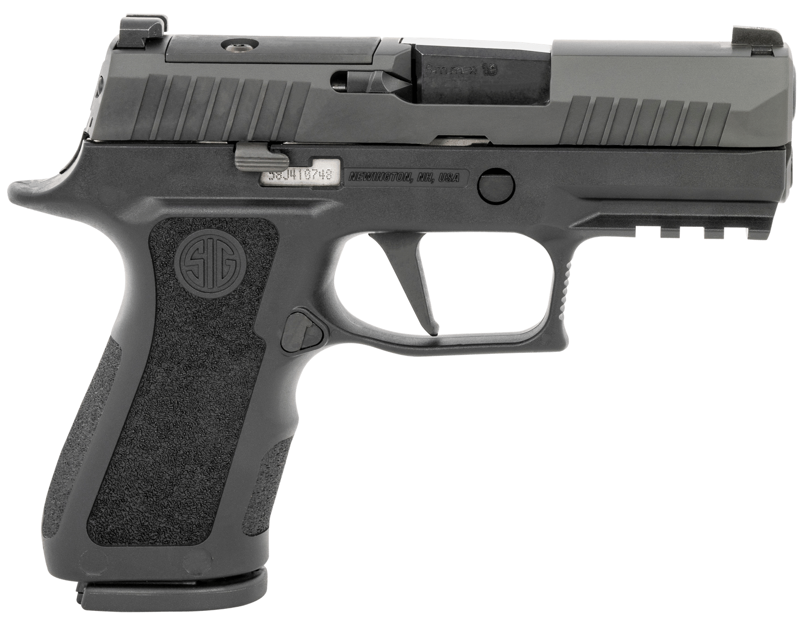 Sig Sauer 320XC9BXR3PR2 P320 XCompact 9mm Luger 15+1 3.60" Carbon Steel Barrel, Black Nitron Optic Ready/Serrated SS Slide, Black Stainless Steel Frame w/Picatinny Rail, Black XCompact Polymer Grips