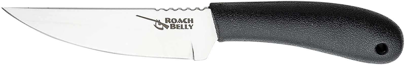 Cold Steel 20RBC Roach Belly  4.50" Fixed Serrated 4116 Stainless Steel Blade/Black Polypropylene Handle