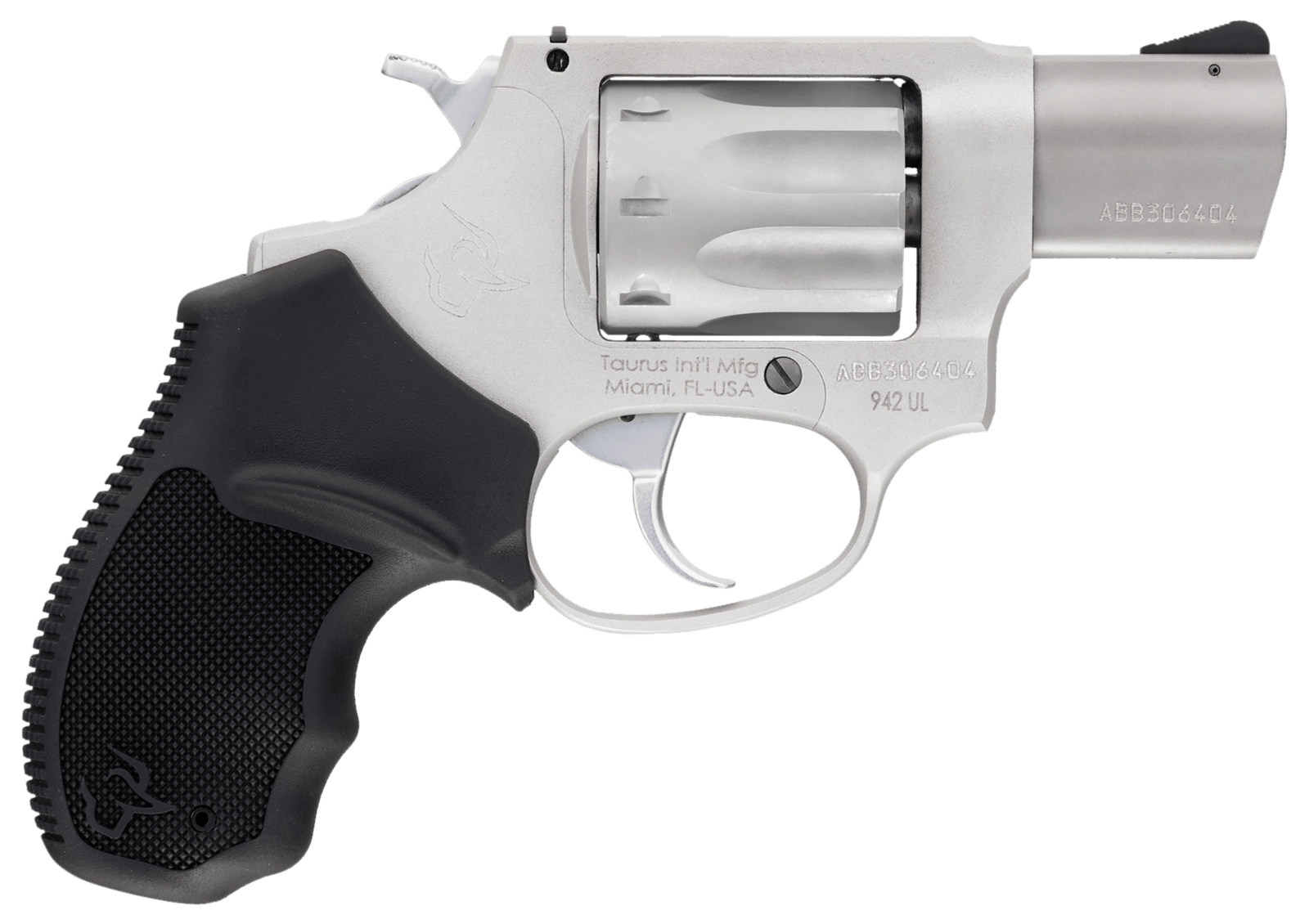 Taurus 2942029 942  22 LR 8rd 2" Barrel, Overall Matte Finish Stainless Steel & Finger Grooved Black Polymer Grip
