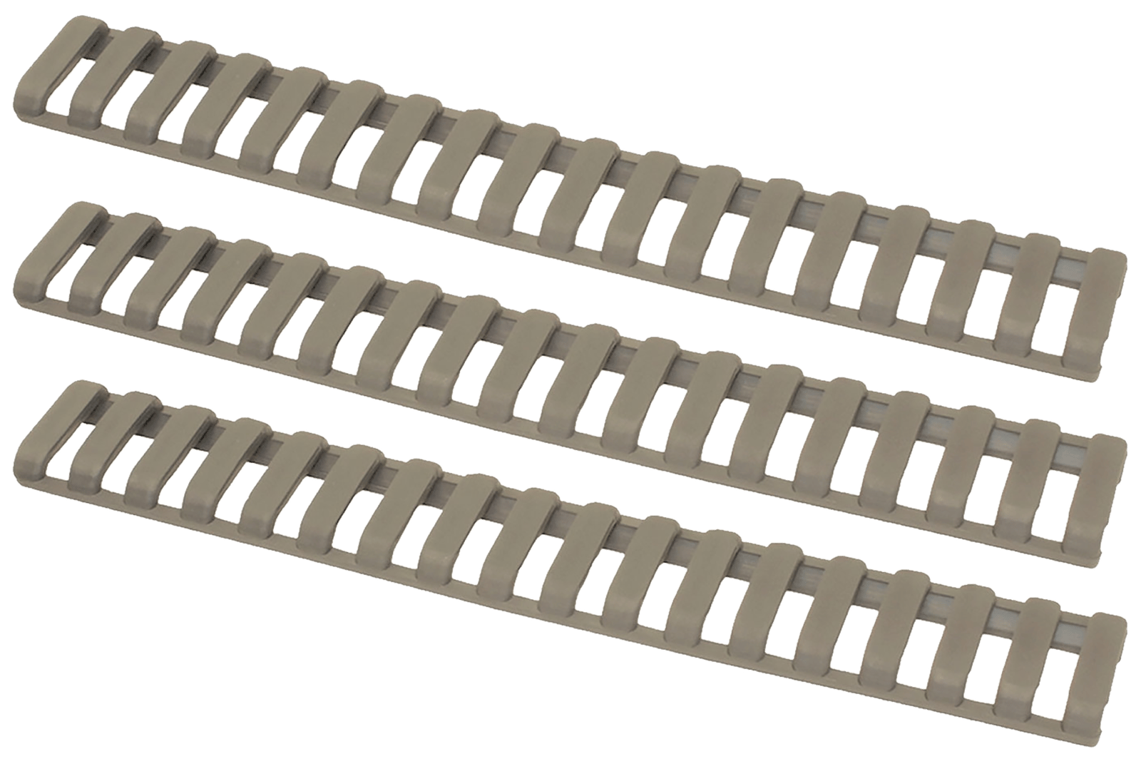 Ergo 1373DE Low-Pro Ladder Rail Covers Rifle 18 Slot Dark Earth Rubber 3 Pack