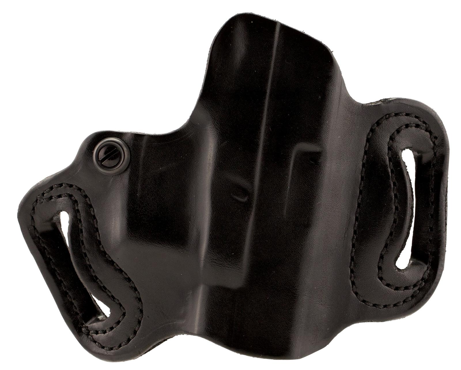 DeSantis Gunhide 086BAE1Z0 Mini Slide  OWB Black Leather Belt Slide Compatible w/Most Glock Belt 1.75" Wide Right Hand