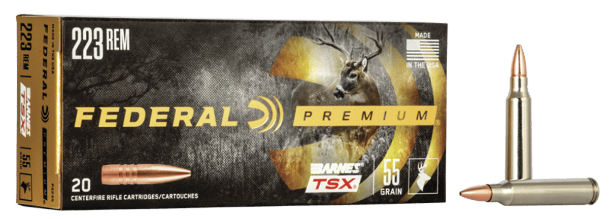 Federal P223S Premium  223Rem 55gr Barnes TSX 20 Per Box/10 Case
