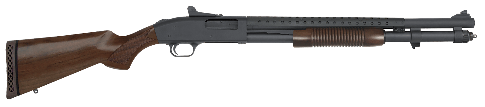 Mossberg 51665 590A1 Retrograde 12 Gauge 3" 8+1 20" Parkerized Heavy-Walled Barrel Black Rec with Ghost Ring Sight Walnut Stock Right Hand