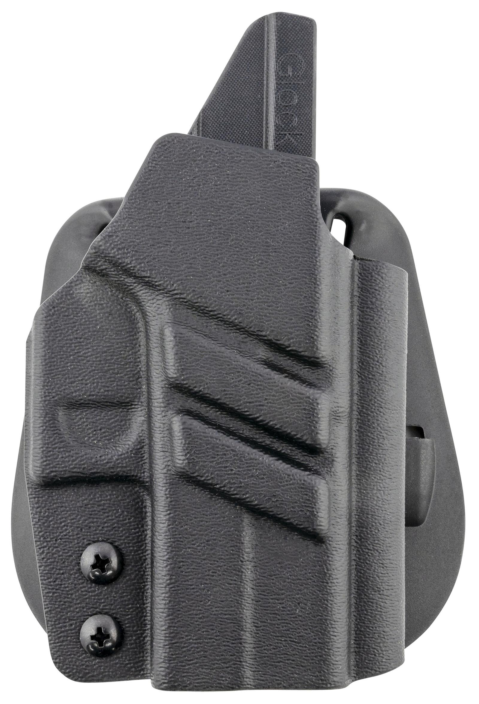 1791 Gunleather TACPDHOWBG43XMOSBLKR Tactical Kydex  OWB Black Kydex Paddle Compatible w/Glock 43/43X/43X MOS Right Hand