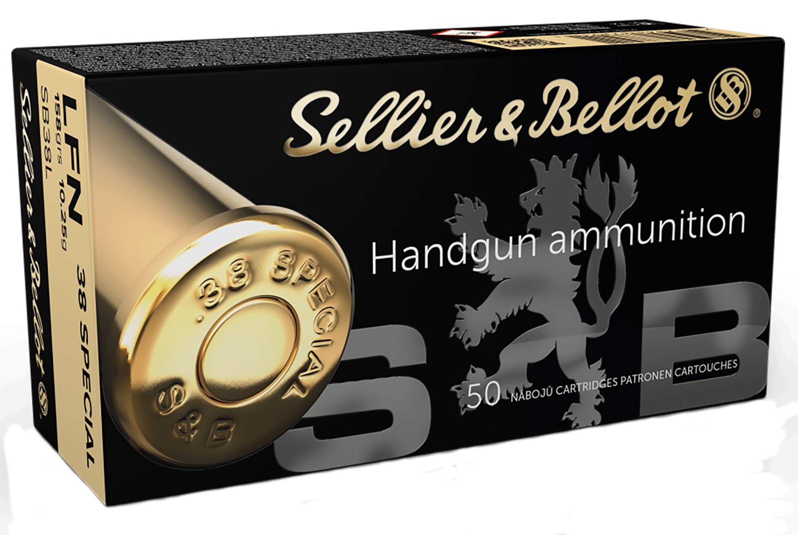 Sellier & Bellot SB38L Handgun  38Special 158gr Lead Flat Nose 50 Per Box/20 Case