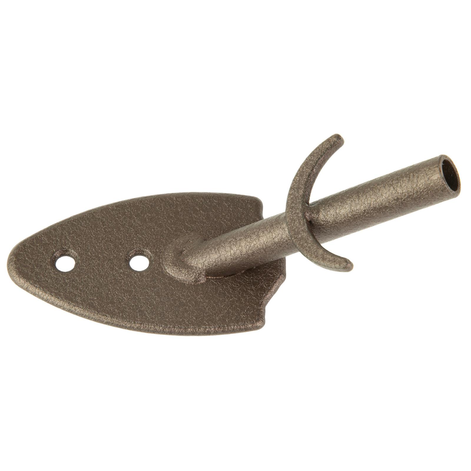 SKULL HOOKER FLUSH WALL MOUNT BRN