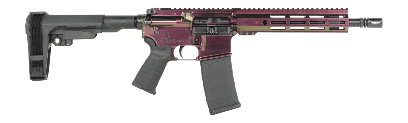 Shark Coast Tactical SCC07268RZRBK-P Razorback  5.56 NATO 30+1 10.50" Black Nitride Threaded Barrel, Aluminum Receiver w/Picatinny Rail, M-LOK Handguard, Polymer SB Tactical SBA3 Brace, Polymer Grip