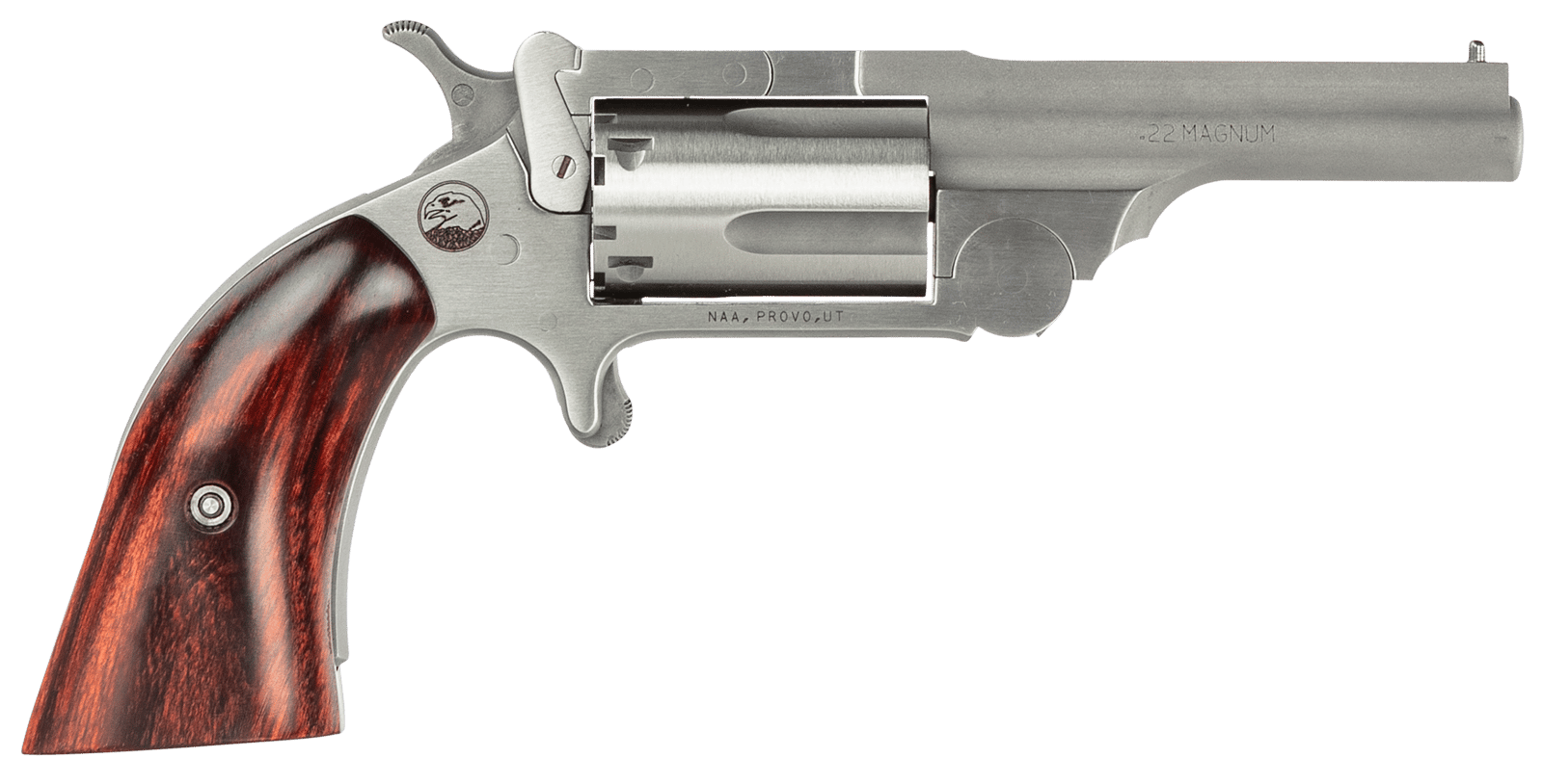 North American Arms 22MR250 Ranger II  22 WMR 5 Shot 2.50" Stainless Steel Barrel, Stainless Steel Frame, Stainless Cylinder, Wood Boot Grip, Exposed Hammer