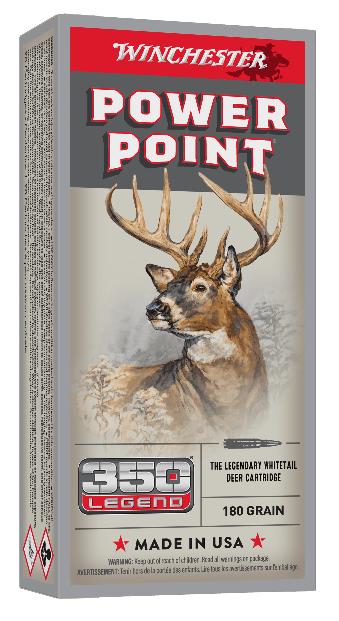Winchester Ammo X3501 Power-Point  350Legend 180gr 20 Per Box/10 Case