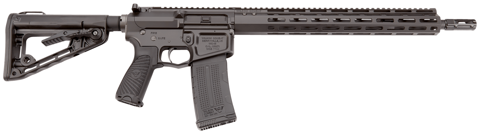 Wilson Combat TRRCRB556168 Recon Tactical 223 Rem/5.56 NATO 30+1 16" Black Threaded Barrel, Black Armor-Tuff Aluminum Receiver, M-LOK Handguard, Black Synthetic Wilson/Rogers Super Stoc Stock