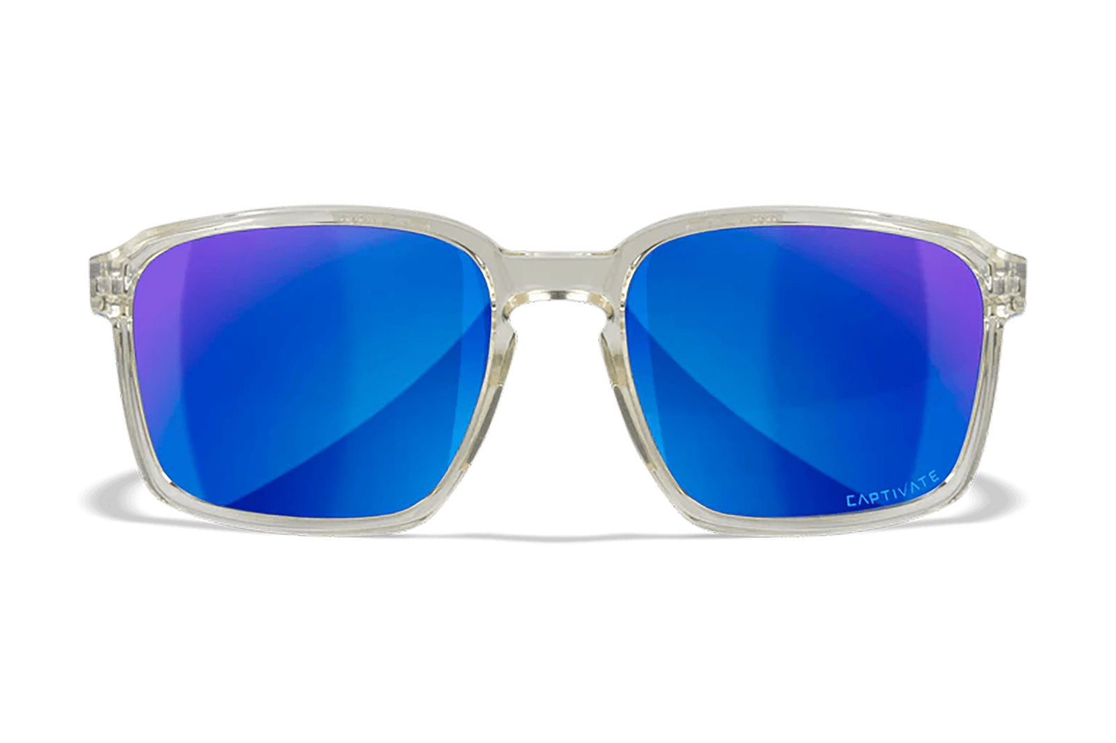 Wiley X AC6ALF09 Alfa  M/L Blue Mirror Lens Polycarbonate Gloss Clear Crystal Frame Frame