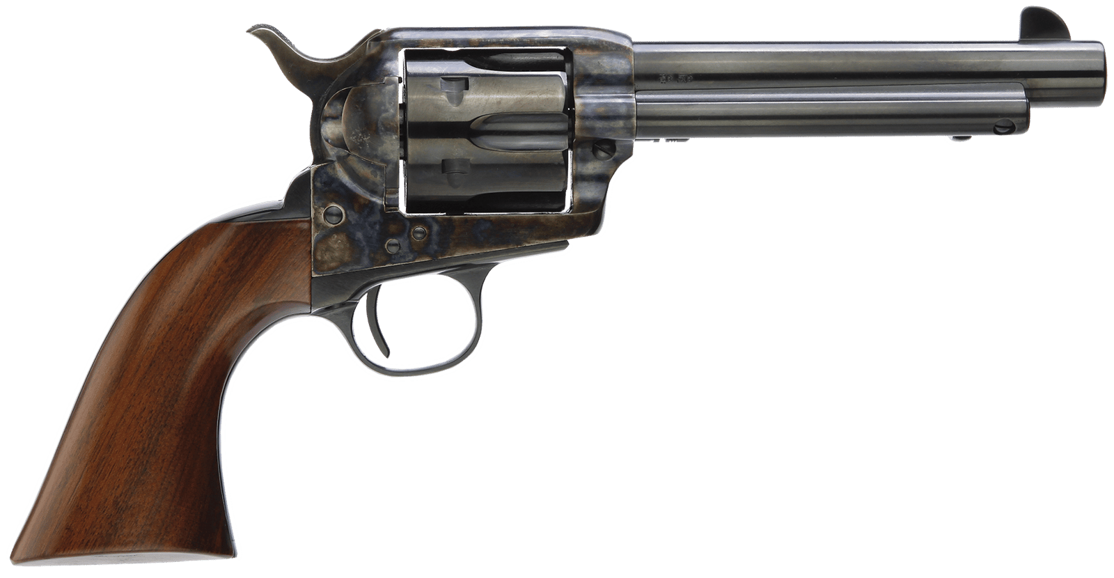 Taylors & Company 5000DE 1873 Gunfighter Deluxe 357 Mag 6rd 5.50" Blued Cylinder & Barrel Color Case Hardened Steel Frame Walnut Army Size Grip (Taylor Tuned)