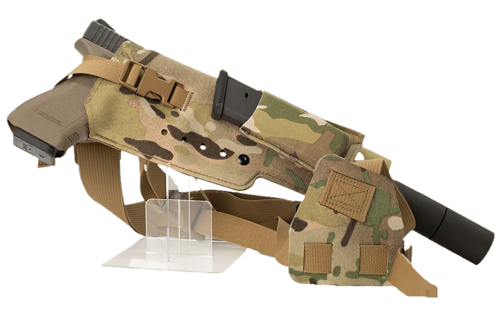 Cole-tac VWX108 Varmint Wrangler XL Pistol Holder Chest Multi-Cam Left Hand