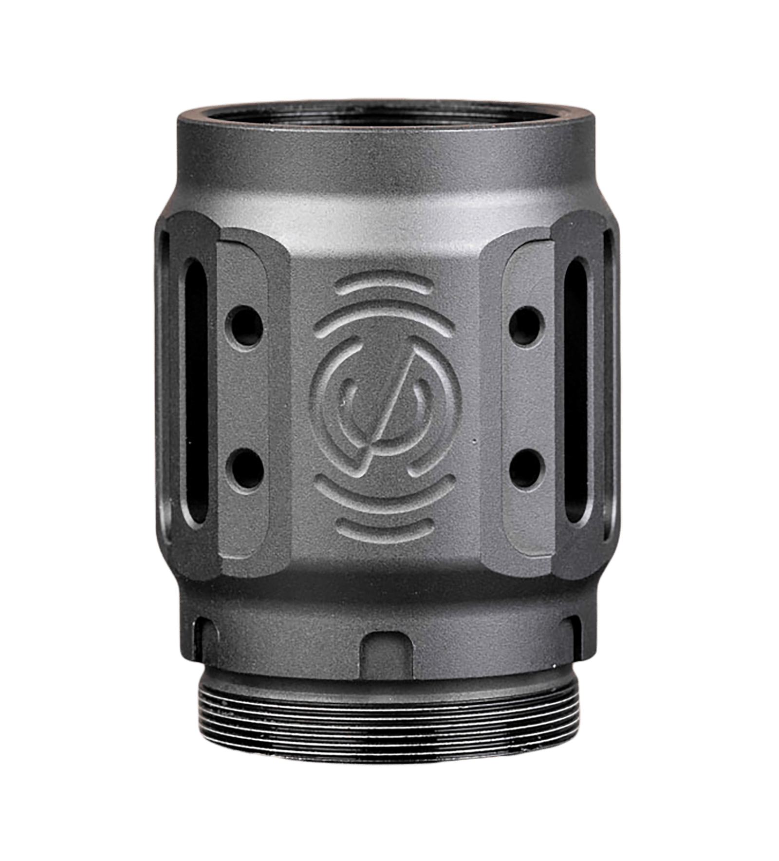 SilencerCo AC5451 Charlie MAAD Brake 2.0 Black Anodized Aluminum 2.23" OAL 1.68" Diameter