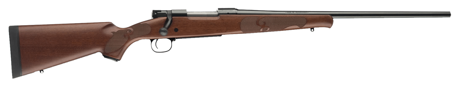 Winchester Guns 535201210 Model 70 Featherweight Compact 22-250 Rem Caliber with 5+1 Capacity, 20" Barrel, Brushed Polish Blued Metal Finish & Satin Walnut Fixed Feather Checkered Stock Right Hand