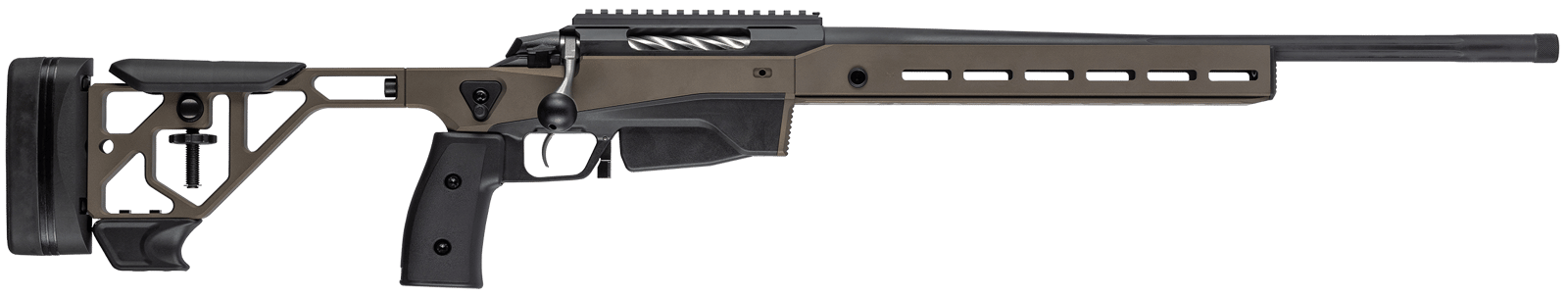 Tikka JRTXAGM37024 T3x Ace Game 7mm Rem 10+1 24" Fluted Threaded Barrel, Bronze Cerakote Picatinny Rail Aluminum Receiver, M-LOK Handguard, Adjustable Aluminum Stock, Black Polymer Grip