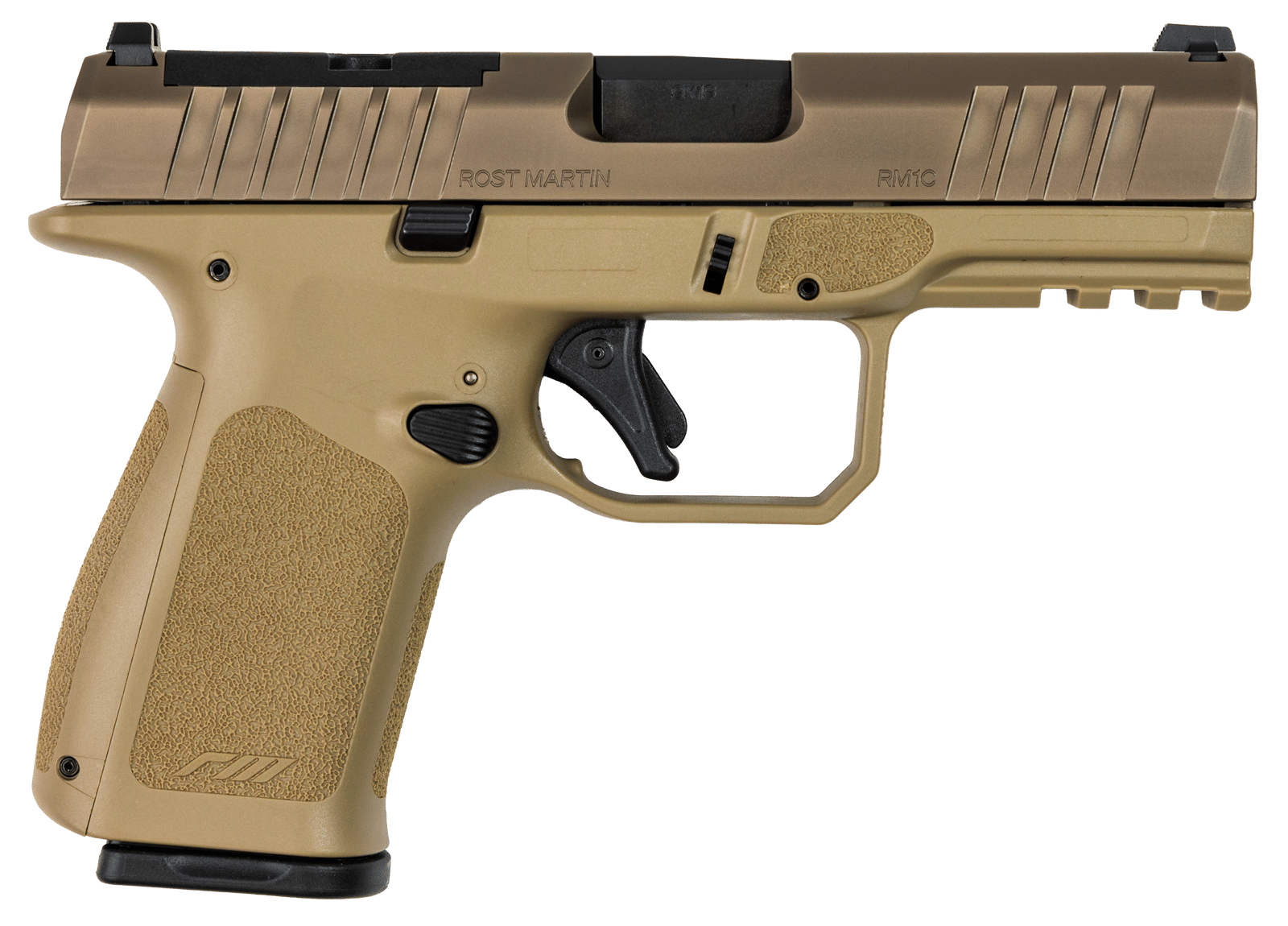 Rost Martin RM1CMOVOSP10 RM1C  9mm Luger 10+1 4" Black Optic Ready/Serrated Slide Black