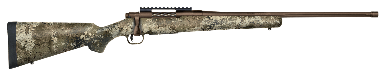 Mossberg 28045 Patriot Predator 308 Win 5+1 22" Patriot Brown Cerakote 4.49" Fluted Barrel Patriot Brown Cerakote Steel TrueTimber Strata Right Hand