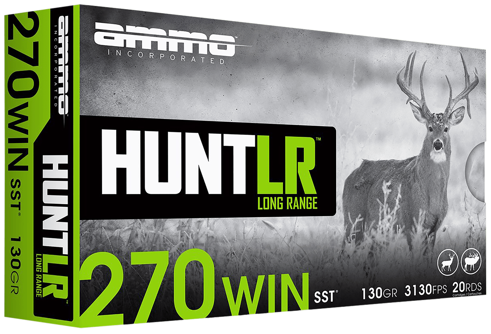 Ammo Inc 270W130SSTA20D Hunt Long Range 270Win 130gr Super Shock Tip 20 Per Box/10 Case