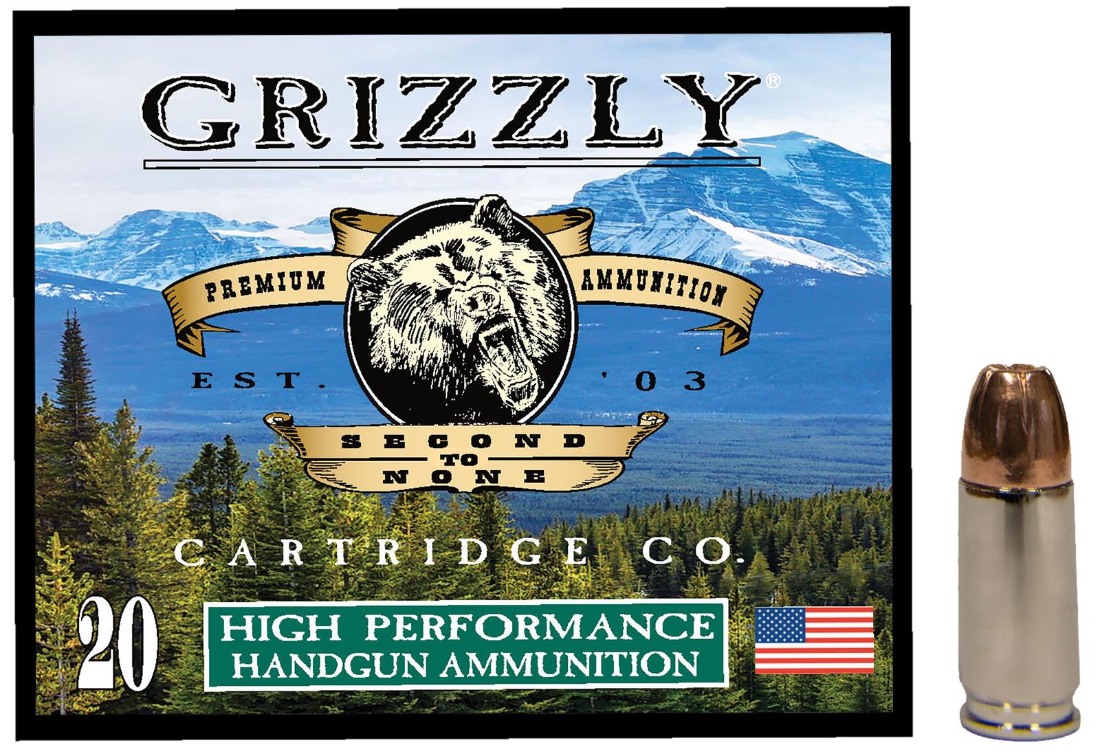 Grizzly Ammo GC9MM29mm Luger 124gr Jacketed Hollow Point 20 Per Box/10 Case