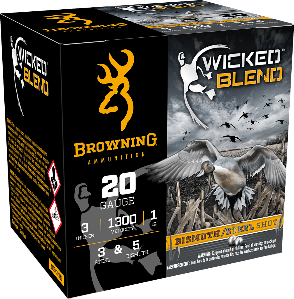 Browning Ammo B193432033 Wicked Blend  20Gauge 3" 1oz 3/5BI Shot 25 Per Box/10 Case