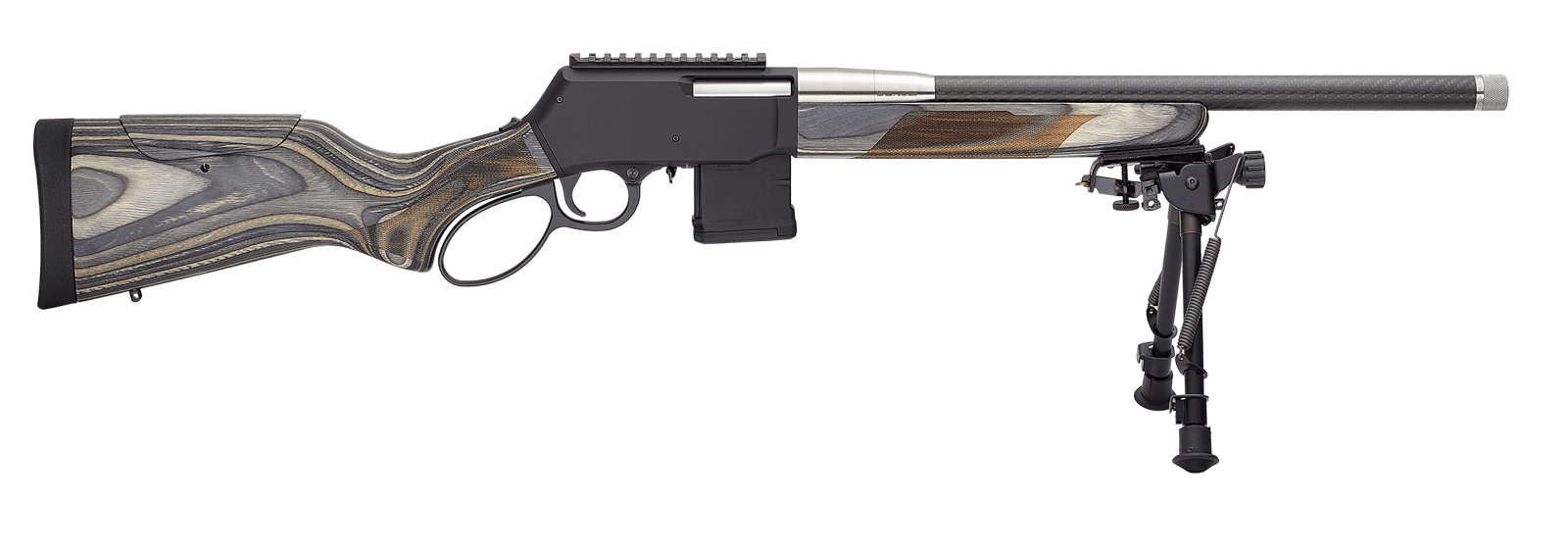Henry H023-223XCF SPD Predator 223 Rem/5.56 NATO 10+1 18" Carbon Fiber Threaded Barrel, Black Anodized Drilled & Tapped Receiver, Harris S-LM Bipod Forend, Adj Cheek Riser w/Pistol Grip Laminate Stock