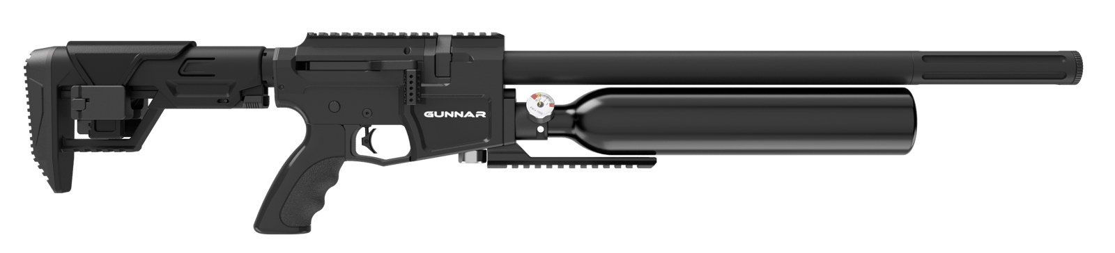 Crosman BPG25S Gunnar Air Rifle PCP 25 Black Black Receiver Black Adjustable Stock
