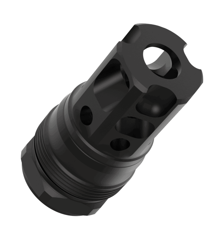 Liberty Precision Machine LPM-2010 Liberty Bell Muzzle Brake Black Stainless Steel 5/8"x24 Threads 1.70"