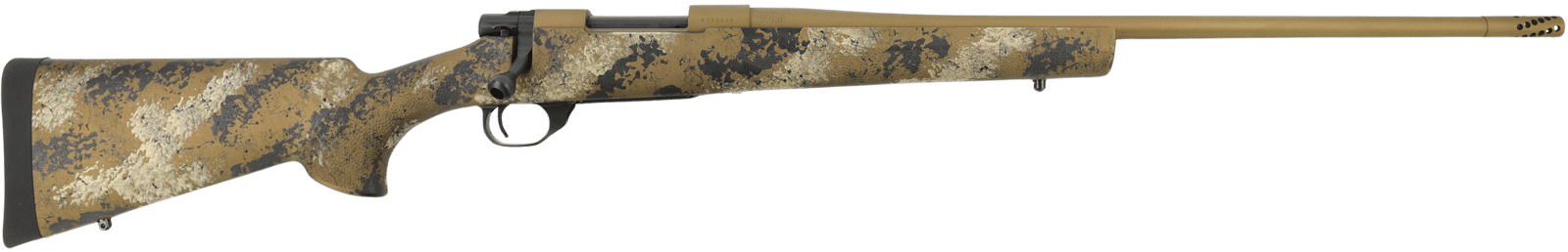 Howa HFN25CRSE 1500 Fence Line 25 Creedmoor 5+1 22" Flat Dark Earth Cerakote Threaded Barrel, Flat Dark Earth Cerakote Aluminum Drilled & Tapped Receiver, Scorched Earth Camo Fixed Synthetic Stock, Ri