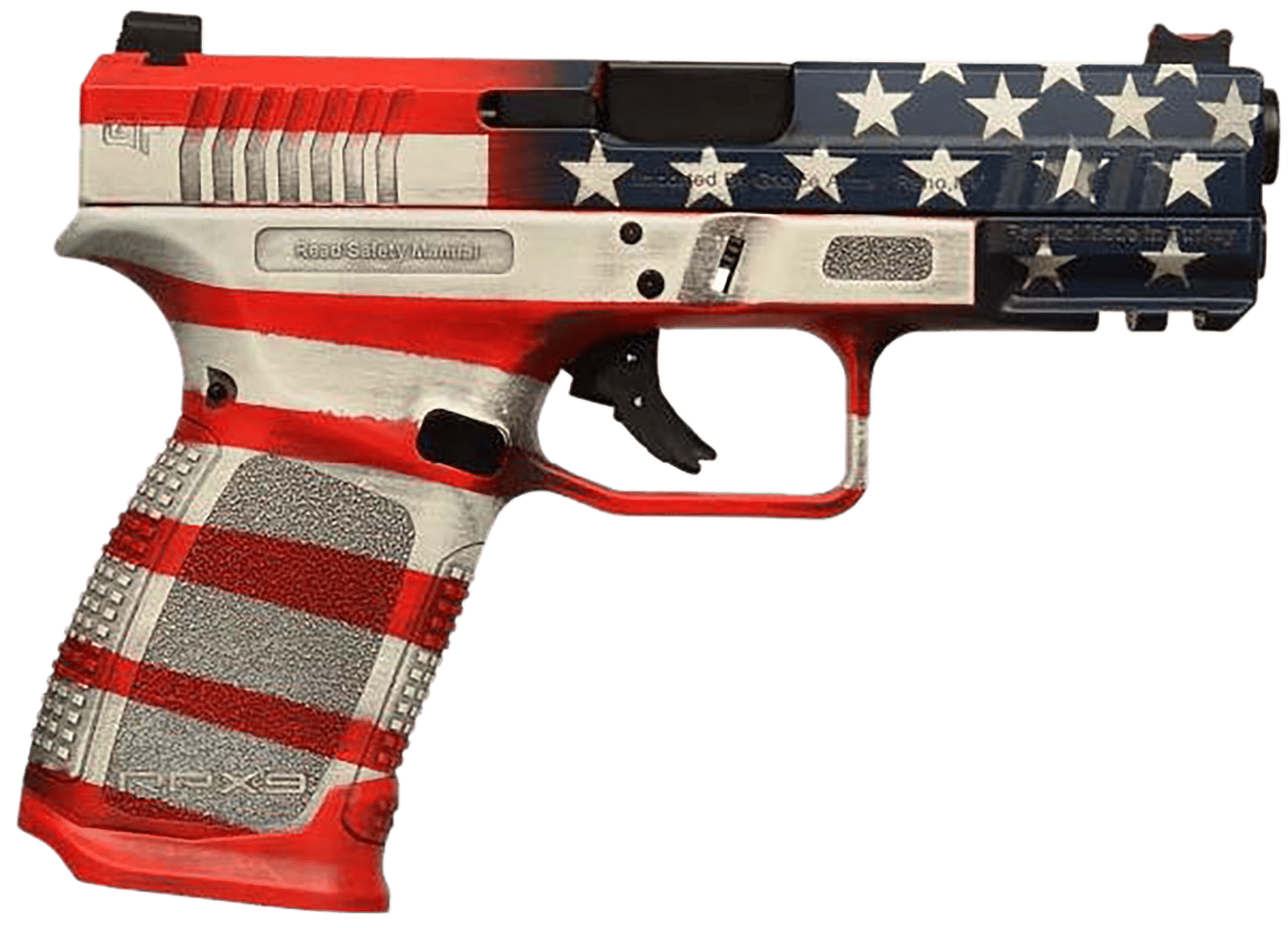 Gforce Arms GFRPX3C9USA Exodus  9mm Luger 15+1 4.02" Black Steel Barrel, USA Cerakote Serrated Steel Slide, USA Cerakote Polymer Frame w/Accessory Rail, Textured Grip