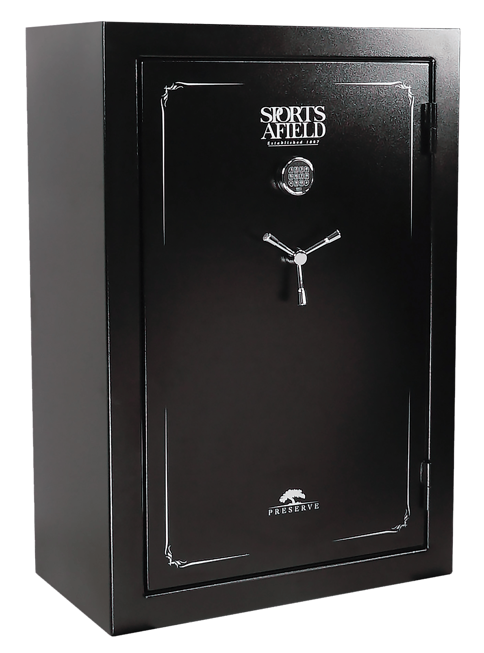 Sports Afield SECSA5940P Preserve SA5940P Keypad/Key Entry Black Textured Steel Holds 40 + 8 59" H x 40" W x 22" D Fireproof- Yes