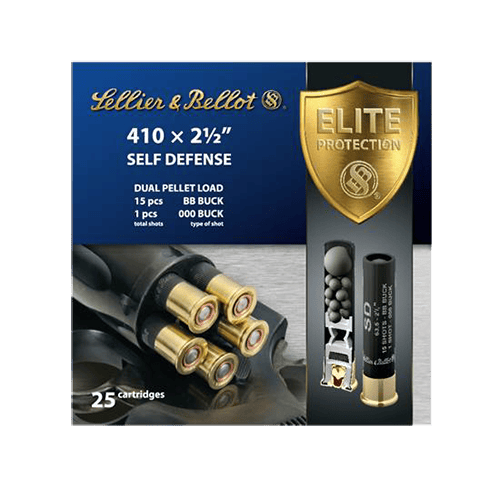 SELLIER & BELLOT BUCKSHOT 410SD 2 1/2" 1- 000 15 BB 25RD BOX 20 BOXES PER CASE