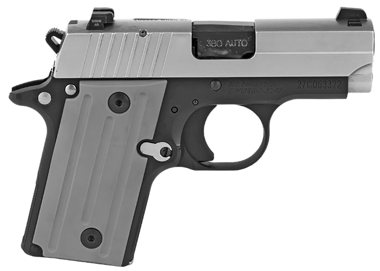 Sig Sauer 238380TSS2CA P238 *CA Compliant 380 ACP Caliber with 2.70" Barrel, 6+1 Capacity, Black Hardcoat Anodized Finish Aluminum Beavertail Frame, Serrated Stainless Steel Slide & Gray Polymer Grip