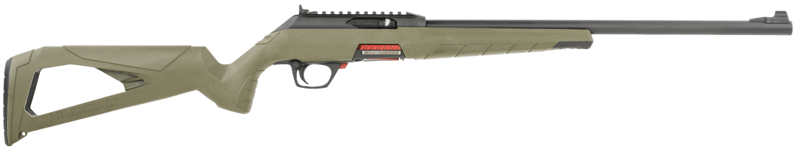 Winchester Repeating Arms 521139102 Wildcat  Full Size 22 LR 10+1 18" Matte Blued Sporter Barrel, Picatinny Rail Matte Black Polymer Receiver, OD Green Skeletonized Synthetic Stock, Ambidextrous