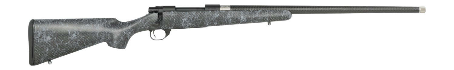 Howa HCE65PRCGW 1500 Carbon Elevate 6.5 PRC 4+1 24" Wrapped Carbon Fiber Threaded Barrel, Blued Drilled & Tapped Steel Receiver, Fixed Stocky's Black w/Gray Webbing Carbon Fiber Stock, Right Hand