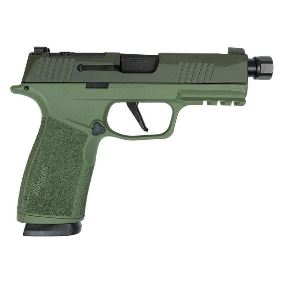 Sig Sauer P365 XMacro Handgun 9mm Luger 17rd Magazines (2) 3.7" Threaded Barrel Two Tone Green TB