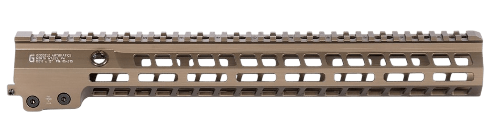 Geissele Automatics 05575S Super Modular Rail MK14 DDC Aluminum 15" Long