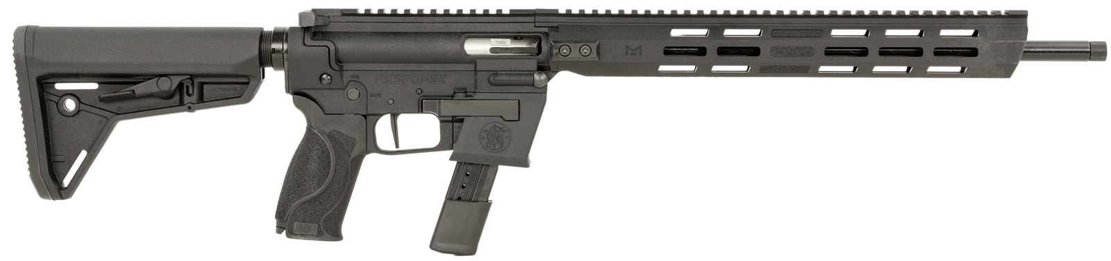 Smith & Wesson 13797 Response  9mm Luger 23+1 (2) 16.50" Threaded Steel Barrel, M-LOK Handguard, Interchangeable Backstrap Grip, Flat Face Trigger, Interchangeable FLEXMAG Mag Well Adapter (2)