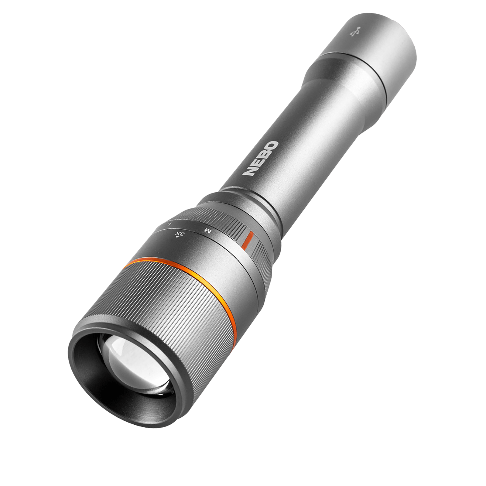 NEBO NEBFLT0021 Davinci 3500 Flashlight  Gray 70/700/3500 Lumens White LED